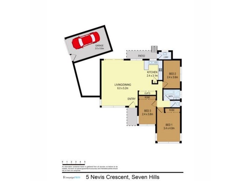 5 Nevis Crescent, Seven Hills NSW 2147 Floorplan